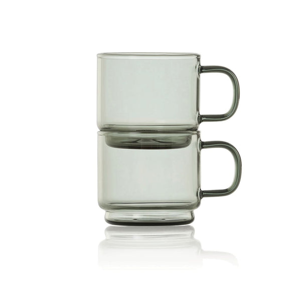 Tazzine da caffè AdHoc Impact da 70 ml, set da 2 pezzi trasparente - personalizzabile con logo