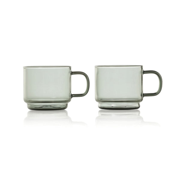 Tazzine da caffè AdHoc Impact da 70 ml, set da 2 pezzi trasparente - personalizzabile con logo