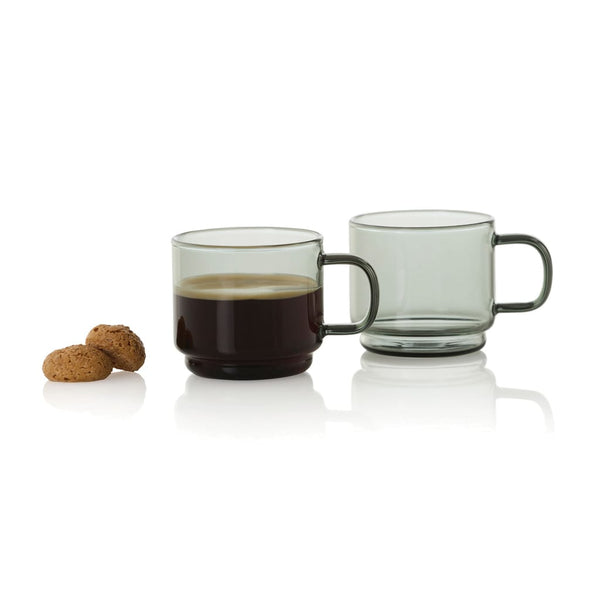 Tazzine da caffè AdHoc Impact da 70 ml, set da 2 pezzi trasparente - personalizzabile con logo