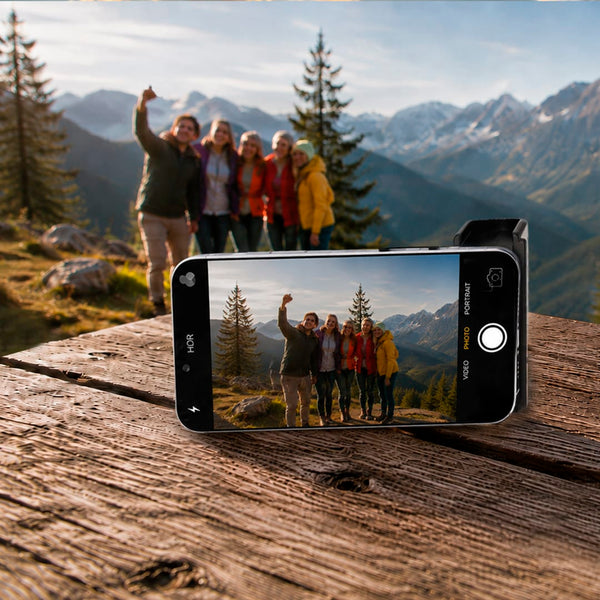 Telecomando Fotocamera Cedria nero - personalizzabile con logo