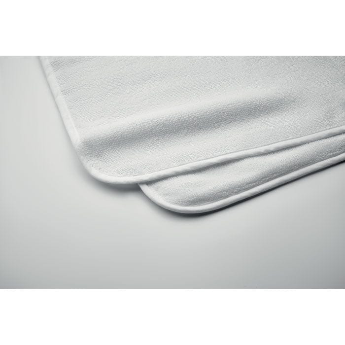 Telo in cotone con cappuccio Bianco - personalizzabile con logo