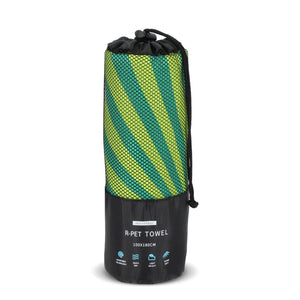 Telo mare asciugatura rapida in R-PET 100×180 cm, sublimazione - personalizzabile con logo