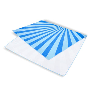 Telo mare asciugatura rapida in R-PET 100×180 cm, sublimazione - personalizzabile con logo