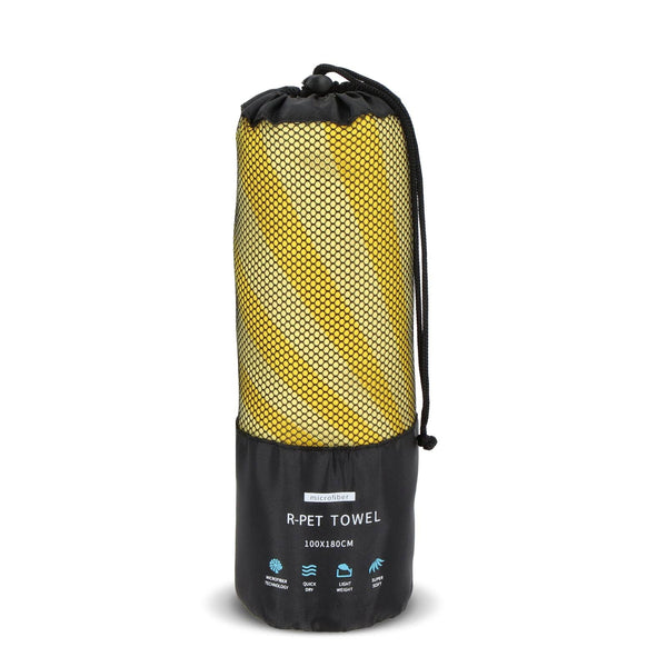 Telo mare asciugatura rapida in R-PET 100×180 cm, sublimazione - personalizzabile con logo