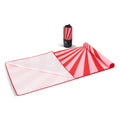 Telo mare asciugatura rapida in R-PET 100×180 cm, sublimazione Rosso - personalizzabile con logo