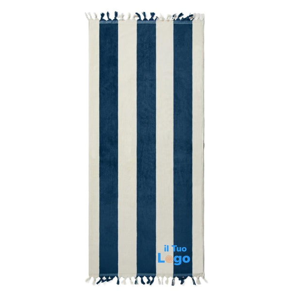 Telo mare VINGA Valmer blu - personalizzabile con logo