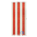 Telo mare VINGA Valmer rosso, bianco - personalizzabile con logo