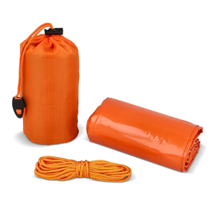Tenda compatta da emergenza per la sopravvivenza all'aperto Arancione - personalizzabile con logo