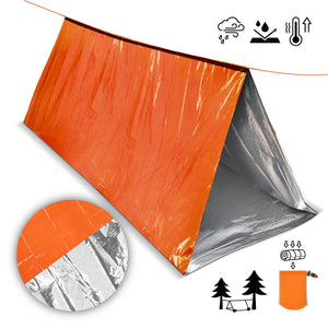 Tenda compatta da emergenza per la sopravvivenza all'aperto - personalizzabile con logo