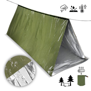 Tenda compatta da emergenza per la sopravvivenza all'aperto - personalizzabile con logo