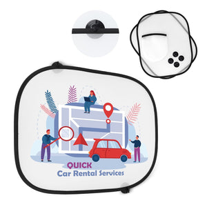 Tende parasole per finestrini auto set di 2 pz Bianco - personalizzabile con logo