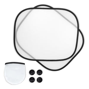 Tende parasole per finestrini auto set di 2 pz Bianco - personalizzabile con logo