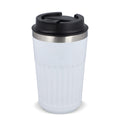 Termo caffè da asporto in acciaio inossidabile riciclato 400 ml Bianco - personalizzabile con logo