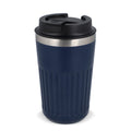 Termo caffè da asporto in acciaio inossidabile riciclato 400 ml blu navy - personalizzabile con logo