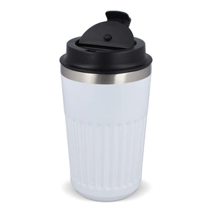 Termo caffè da asporto in acciaio inossidabile riciclato 400 ml - personalizzabile con logo