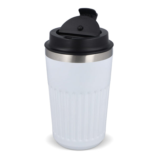 Termo caffè da asporto in acciaio inossidabile riciclato 400 ml - personalizzabile con logo