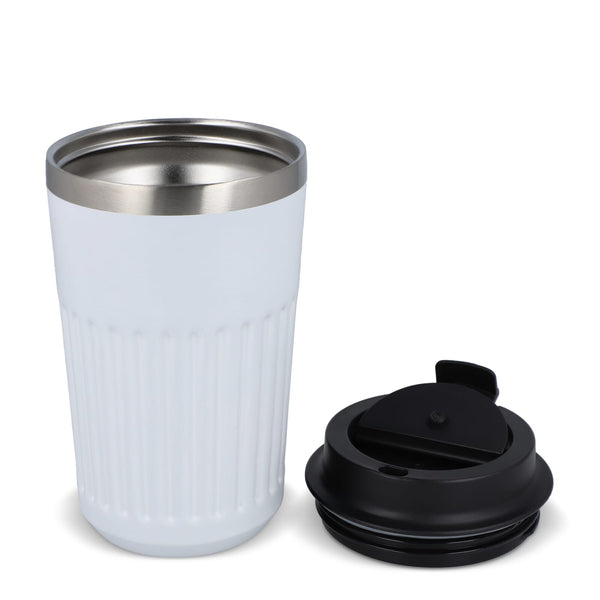 Termo caffè da asporto in acciaio inossidabile riciclato 400 ml - personalizzabile con logo
