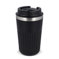 Termo caffè da asporto in acciaio inossidabile riciclato 400 ml Nero - personalizzabile con logo