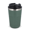 Termo caffè da asporto in acciaio inossidabile riciclato 400 ml verde calce - personalizzabile con logo