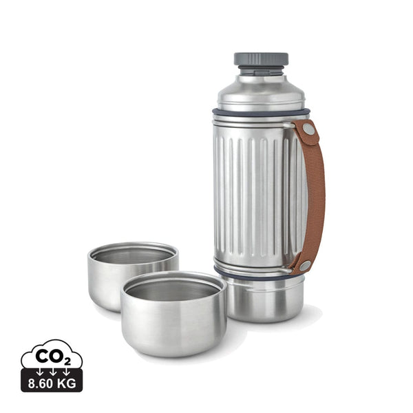 Termos Duo Explorer Black+Blum 1L grigio - personalizzabile con logo