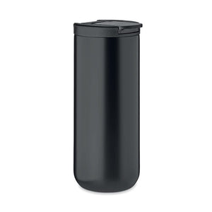 Thermos a doppia parete 330ml Nero - personalizzabile con logo