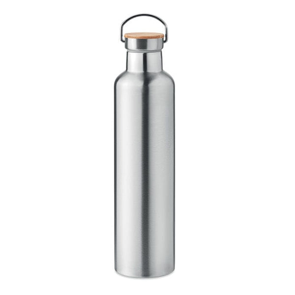 Thermos doppio strato 1L color argento - personalizzabile con logo