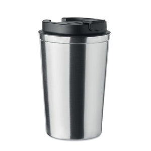 Thermos doppio strato 350 ml in acciaio inossidabile color argento - personalizzabile con logo