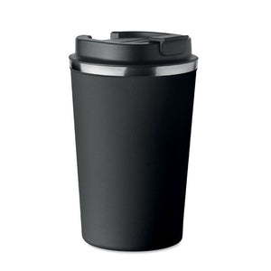 Thermos doppio strato 350 ml in acciaio inossidabile Nero - personalizzabile con logo