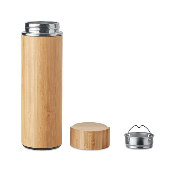 Thermos doppio strato 400ml beige - personalizzabile con logo