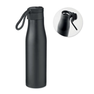 Thermos doppio strato. 600ml Nero - personalizzabile con logo