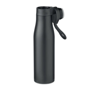 Thermos doppio strato. 600ml Nero - personalizzabile con logo