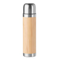 Thermos doppio strato bamboo beige - personalizzabile con logo