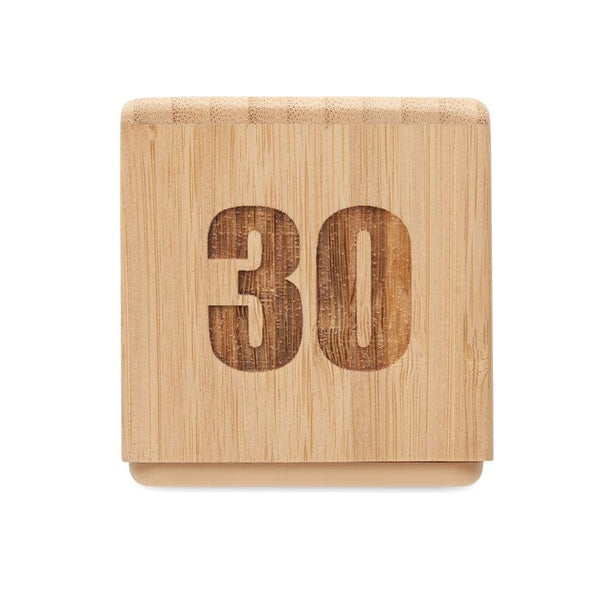 Timer in bambù magic switch natural - personalizzabile con logo