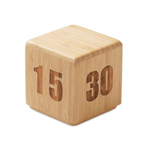 Timer in bambù magic switch natural - personalizzabile con logo