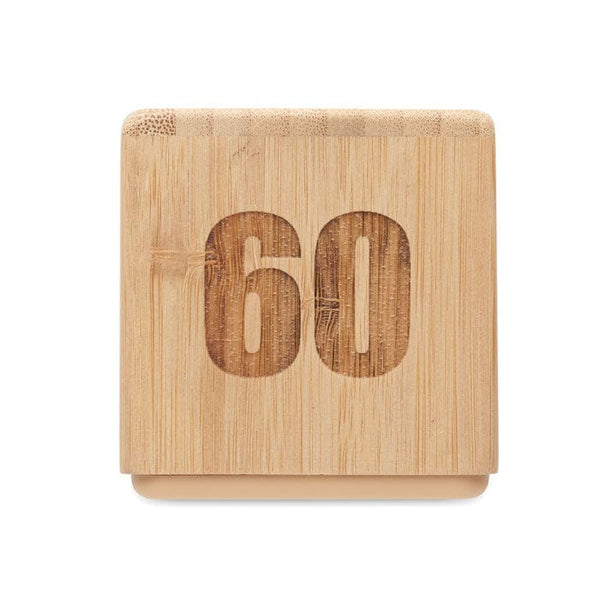 Timer in bambù magic switch natural - personalizzabile con logo