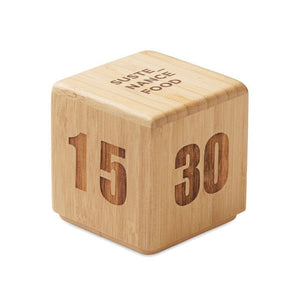 Timer in bambù magic switch natural - personalizzabile con logo