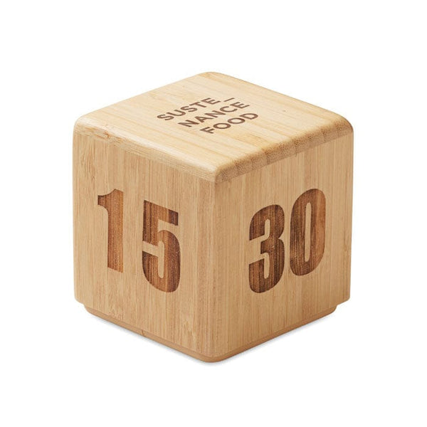 Timer in bambù magic switch natural - personalizzabile con logo
