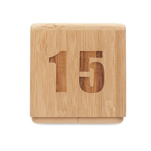 Timer in bambù magic switch natural - personalizzabile con logo
