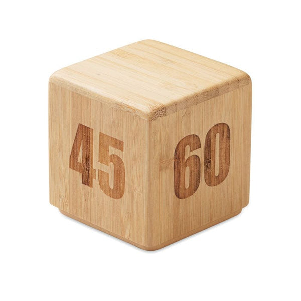 Timer in bambù magic switch natural - personalizzabile con logo