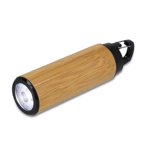 Torcia di bambù con clip natural - personalizzabile con logo