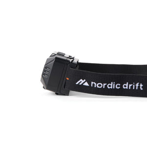 Torcia frontale ad alte prestazioni Nordic Drift Everest nero - personalizzabile con logo