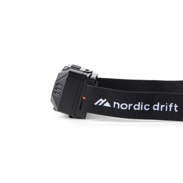 Torcia frontale ad alte prestazioni Nordic Drift Everest nero - personalizzabile con logo