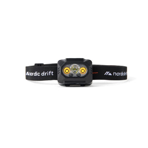 Torcia frontale ad alte prestazioni Nordic Drift Everest nero - personalizzabile con logo