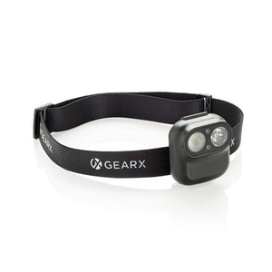 Torcia frontale Gear X rPlastica RCS e sensore di movimento nero - personalizzabile con logo