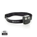 Torcia frontale Gear X rPlastica RCS e sensore di movimento nero - personalizzabile con logo