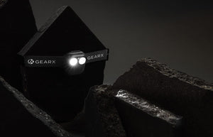 Torcia frontale Gear X rPlastica RCS e sensore di movimento nero - personalizzabile con logo