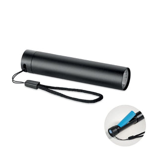 Torcia in alluminio Nero - personalizzabile con logo