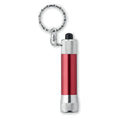 Torcia in alluminio portachiavi rosso - personalizzabile con logo