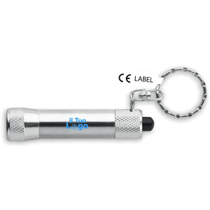 Torcia in alluminio portachiavi - personalizzabile con logo
