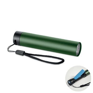 Torcia in alluminio verde - personalizzabile con logo